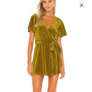 Layla Mini Dress in Chartreuse Yellow